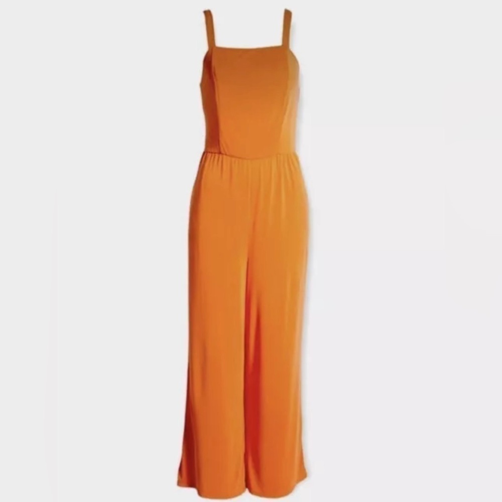 NWT BP Easy Sleeveless Knit Jumpsuit in Coral Camelia size Large
